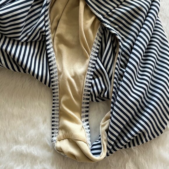 Nautical Striped One-Piece Maternity Swimsuit A Pea In The Pod Nylon Blend M - Picture 8 of 8